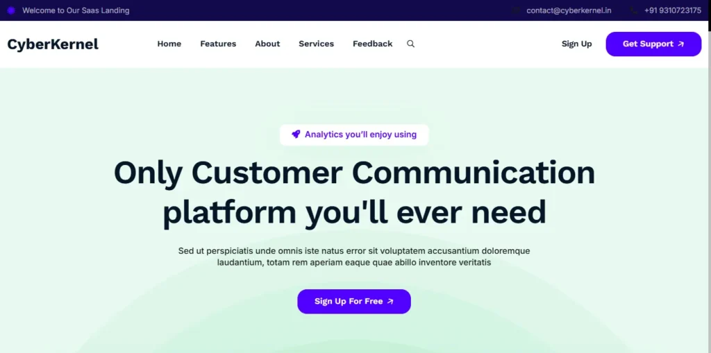 CyberKernel Saas Website Demo