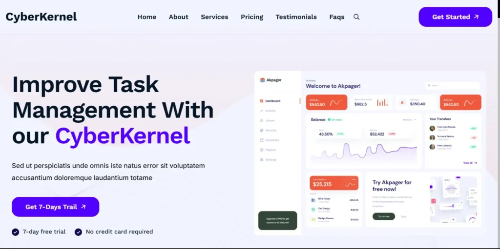 CyberKernel Software Marketing Website Demo
